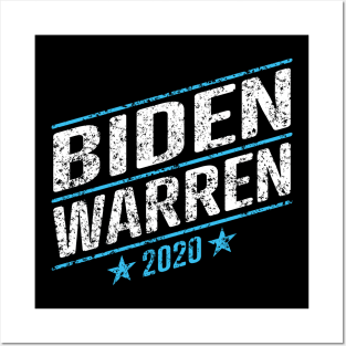 Joe Biden and Elizabeth Warren on the same ticket? President 46 and Vice President in 2020 - distressed text version. Posters and Art